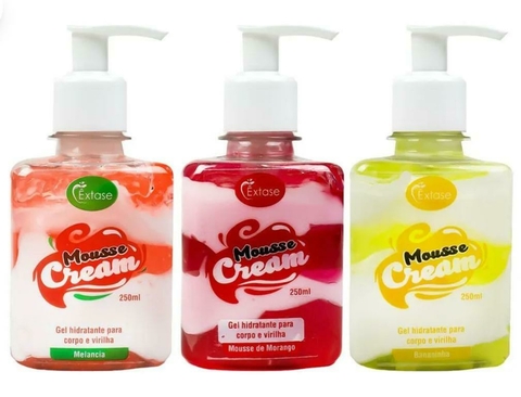 MOUSSE CREAM CREME AROMATIZANTE BEIJÁVEL PARA VIRILHA 250ML ÊXTASE