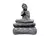 Buda soñador con base línea piedra artesanal 40X65CM