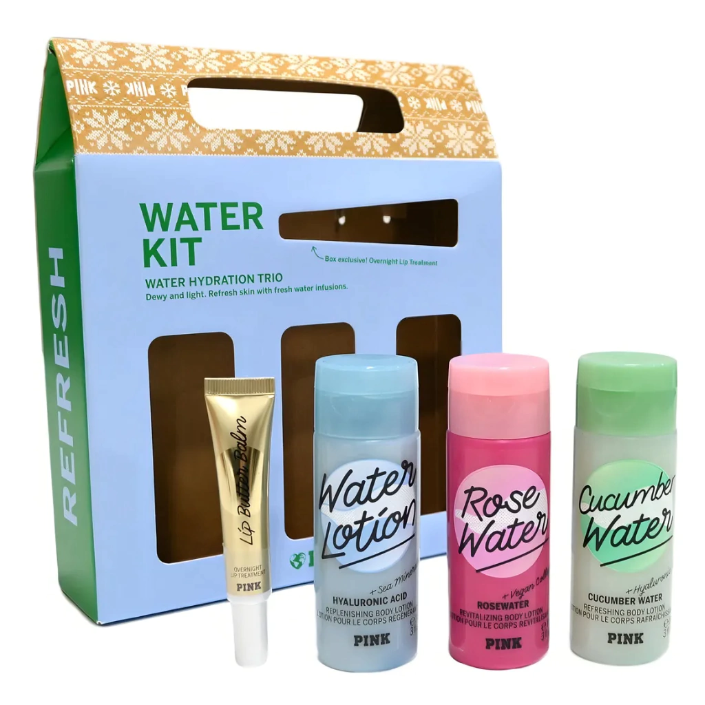 Kit Hidratação Corporal Victoria's Secret Pink - Water Hydration Trio (Edição Limitada)