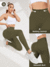 Seamluxe SHEIN Sport Legging Slim sem Costura com Cintura Alta e Nervuras para Mulheres - Controle da Barriga, Legging Sem Transparência para Corrida, Ciclismo, Ioga, Pickleball, Exercício e Uso Casual - TriboFit