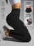 Seamluxe SHEIN Sport Legging Slim sem Costura com Cintura Alta e Nervuras para Mulheres - Controle da Barriga, Legging Sem Transparência para Corrida, Ciclismo, Ioga, Pickleball, Exercício e Uso Casual - loja online