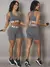 CR FITNESS Kit 2 Conjuntos Academia Top e Short Elastico Exposto