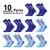 10 Pares, Meia Antiderrapante Futebol, Meia Poliamida Corrida, Meias Ciclismo Masculina, Meias Tubo Médio Estampadas TC - TriboFit
