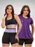 Imagem do kit Conjunto Fitness Feminino Roupa Academia + camiseta Dry fit feminina