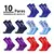 10 Pares, Meia Antiderrapante Futebol, Meia Poliamida Corrida, Meias Ciclismo Masculina, Meias Tubo Médio Estampadas TC - TriboFit