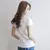 Imagem do Blusa casual de manga curta feminina gola redonda, camiseta de verão, tops de c