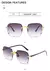 Óculos de sol quadrados sem aro feminino marca de luxo designer óculos de sol - Stella