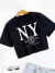 Imagem do T-shirt Cropped Feminina Estampado Ismênia