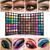 Paleta de sombras fosca brilhante, 120 cores, natural, à prova d'agua