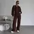 Imagem do Mulheres Pant Ternos Vintage O-pescoço Zipper Bomber Casacos de cintura alta Ca