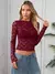 Dulzura manga moletom transparente renda colheita top sólido sexy bodycon camis