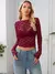 Dulzura manga moletom transparente renda colheita top sólido sexy bodycon camis