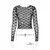Dulzura manga moletom transparente renda colheita top sólido sexy bodycon camis - comprar online