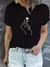 Camiseta de dedo dos anos 90 com estampa de coração, manga curta, gola redonda - loja online