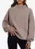 Moda alta pescoço solto ajuste cor sólida moletom feminino outono inverno engr - comprar online