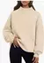 Moda alta pescoço solto ajuste cor sólida moletom feminino outono inverno engr - Stella