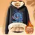 Disney stitch moletom adulto com capuz dos desenhos animados anime inverno corde na internet