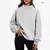 Imagem do Moda alta pescoço solto ajuste cor sólida moletom feminino outono inverno engr