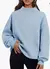 Moda alta pescoço solto ajuste cor sólida moletom feminino outono inverno engr - comprar online