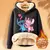 Disney stitch moletom adulto com capuz dos desenhos animados anime inverno corde - Stella