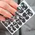 Stickers de esmalte - Flores maravillas pequeñas blanco y negro - comprar en línea