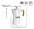 Cafetera Aluminio Blanco Negro Gris Estilo Italiana 12 Tazas - tienda online