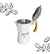 Cafetera Aluminio Blanco Negro Gris Estilo Italiana 12 Tazas - comprar online