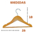 Percha De Madera Bebes Barnizada Lustrada 26 Cm - Life H&D
