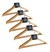 Percha De Madera Lustrada Calidad Superior Premium Pack X3