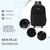 Mochila Escolar Carrito 17 Pulgadas Goodpak Lisa Nena Nene Color Negro Diseño De La Tela Liso - comprar online
