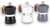 Cafetera Aluminio Blanco Negro Gris Estilo Italiana 12 Tazas en internet