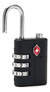 Imagen de Candado Valija Tsa Combinacion 3 Digitos Premium Wanderlust Color Negro