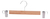 Percha Madera Natural Con Broche Para Pantalones
