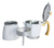 Cafetera Aluminio Blanco Negro Gris Estilo Italiana 12 Tazas en internet