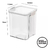 Frasco Acrílico Hermético Contenedor Alimento 950ml Apilable en internet