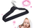 Perchas Terciopelo Pack De 10 Negras Elegante Armario - tienda online