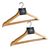 Percha De Madera Lustrada Calidad Superior Premium Pack X3 - Life H&D