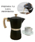 Cafetera Aluminio Blanco Negro Gris Estilo Italiana 12 Tazas en internet