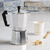 Cafetera Italiana Clasica 9 Pocillos Manual Aluminio 540ml Color Plateado en internet