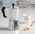 Cafetera Italiana 9 Pocillos Moka Café Express Premium Color Plateado