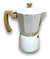 Cafetera Aluminio Blanco Negro Gris Estilo Italiana 9 Tazas