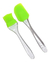 Set Espatula Y Pincel Silicona Mango Acrílico Repostería Color Surtido en internet