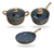 Set De Ollas Aluminio Antiadherente 5 Pzas Batería De Cocina