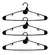 Perchas Plasticas X1 Negras Reforzadas Calidad Premium Life