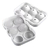 Cubetera Silicona 6 Hielos Redondos Bebidas Whisky Blanco Color Banco
