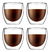X4 Taza Vaso Espreso 150ml Doble Vidrio 383 Pared Cafe Capuchino