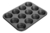 Molde 12 Muffin Muffinera Cupcakes Antiadherente Color Negro - tienda online