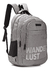 Mochila Gris Portanotebook Urban Mode 18 PuLG Wanderlust Diseño De La Tela Lisa Con Texto - comprar online