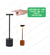 Velador Lampara Luz Led Bateria Escritorio Restaurante Mesa