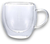 Taza Vaso Doble Pared 250ml X6 Con Asa Vidrio Café - comprar online